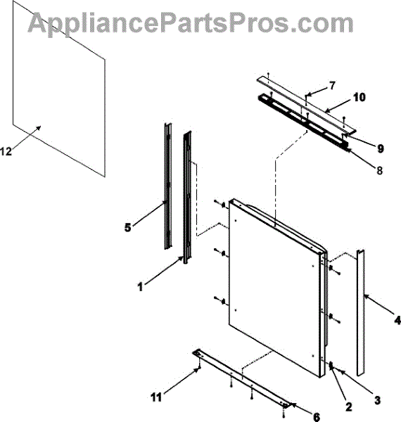 Parts for Amana ABC2037DPS: Refrigerator Door Handle & Trim Parts ...