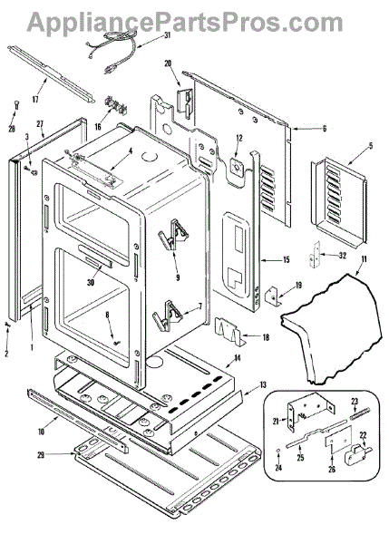 Parts for Maytag MGR6775BDS: Body Parts - AppliancePartsPros.com