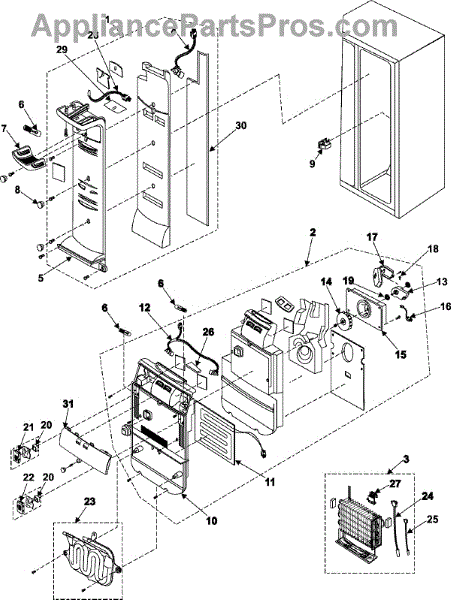 Parts for Samsung RS267LASH/XAA: Refrigerator Compartment Parts