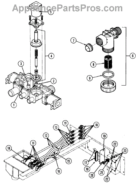 Parts for Maytag MAF50PNA: Water Valve &amp; Auto Dispenser ...