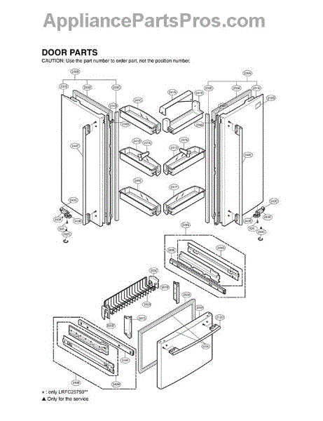 Parts for LG LRFC25750TT / ATICLGA: Section 4 Parts ...