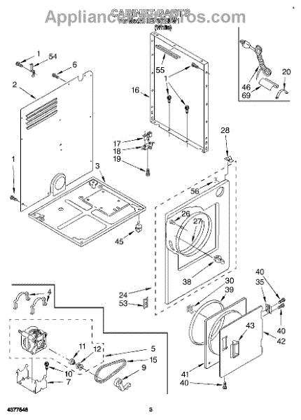 Parts for Roper REP3822DW1: Section Parts - AppliancePartsPros.com