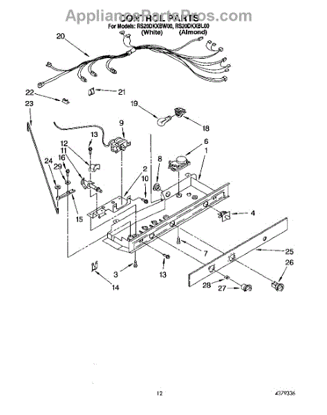 Parts for Roper RS20DKXBL00: Control Parts - AppliancePartsPros.com