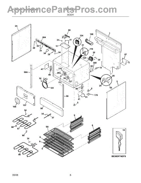 Parts for Electrolux E30DF74EPS: Body Parts - AppliancePartsPros.com