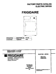 FDEB23RGS1 Frigidaire Dryer Parts & Free Repair Help - AppliancePartsPros