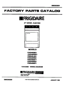 FDE546RBS1 Frigidaire Dryer Parts & Free Repair Help - AppliancePartsPros