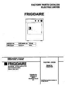 FSE447GHS0 Frigidaire Dryer Parts & Free Repair Help - AppliancePartsPros