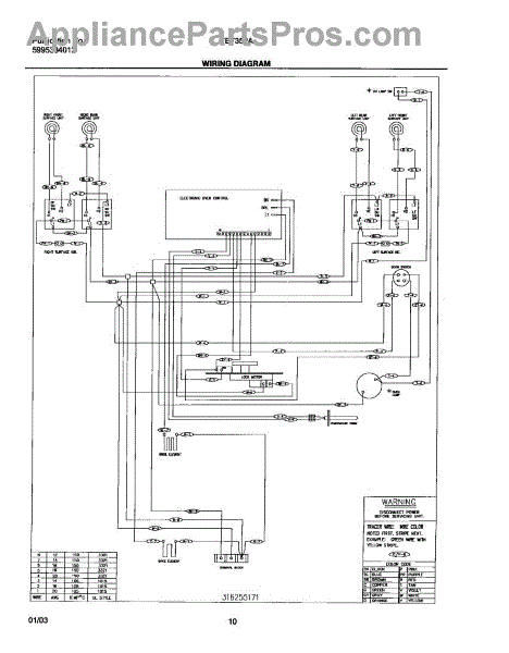 Parts for Frigidaire FEF352AWE: Wiring Diagram Parts ...