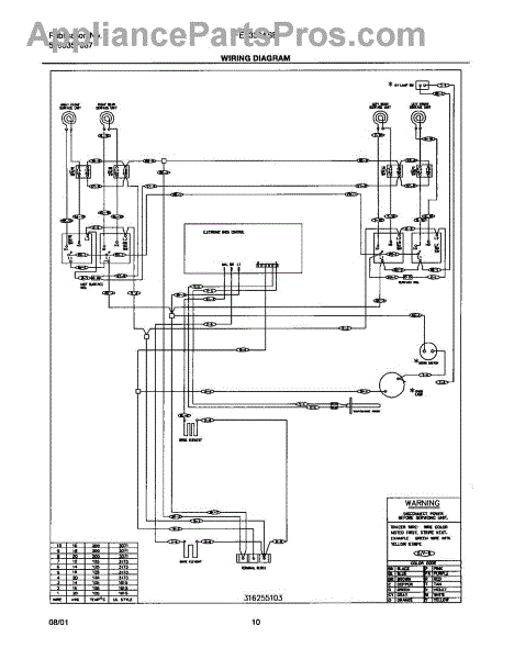 Parts for Frigidaire FEF336ASB: Wiring Diagram Parts ...