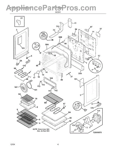 Parts for Frigidaire PLEFM399DCA: Body Parts - AppliancePartsPros.com