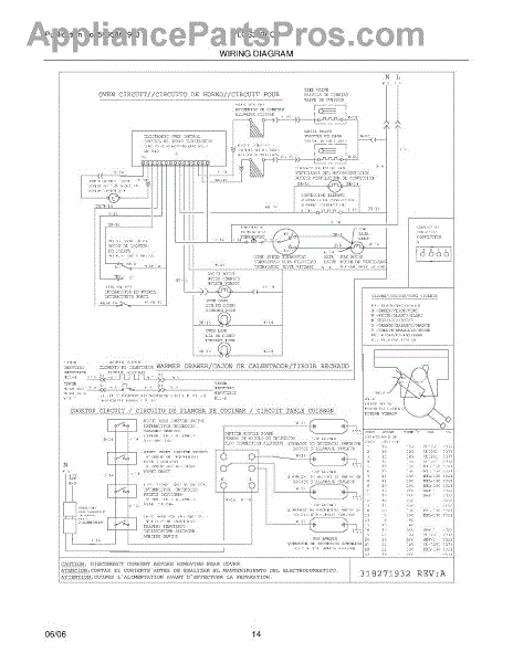 Parts for Frigidaire PLGS389ECD: Wiring Diagram Parts ...