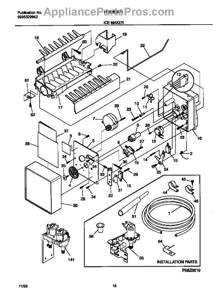 Parts for Frigidaire FRS26ZRGW9: Ice Maker Parts - AppliancePartsPros.com