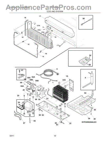 Parts for Frigidaire LGHN2844MF0: System Parts - AppliancePartsPros.com