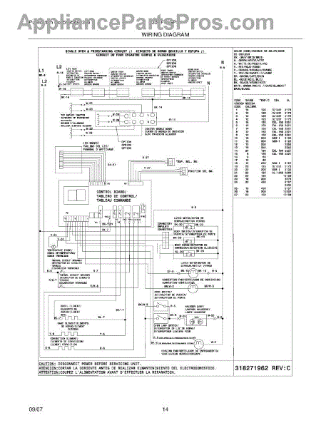 Parts for Electrolux E30DF74GPS1: Wiring Diagram Parts