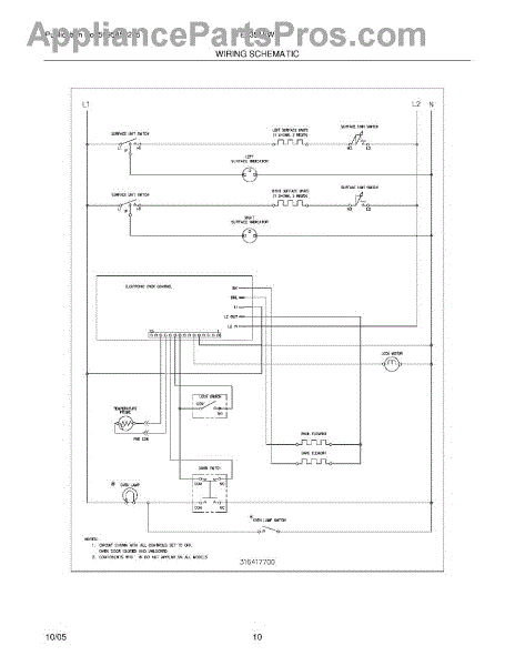 Parts for Tappan TEF351EWB: Wiring Schematic Parts - AppliancePartsPros.com