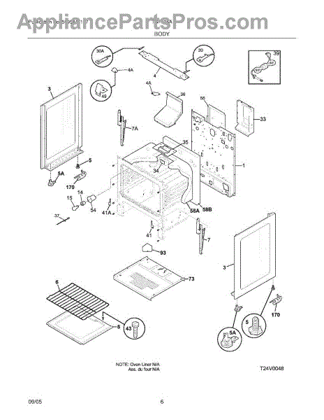 Parts for Tappan TGF336AWH: Body Parts - AppliancePartsPros.com