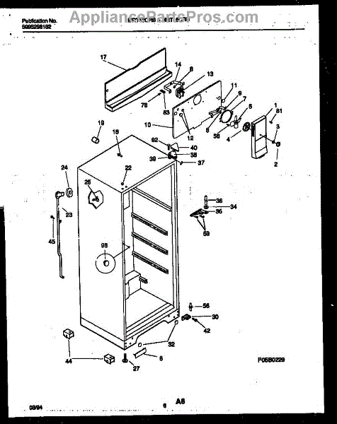 Parts for Frigidaire MRT13CRBW1: Cabinet Parts - AppliancePartsPros.com