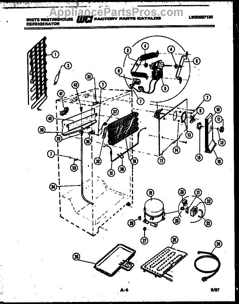 Parts for Frigidaire RT190GCD5: System and Automatic Defrost Parts ...