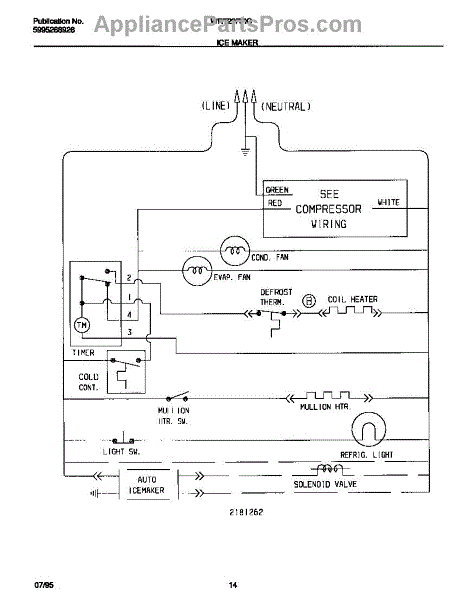 Parts For Frigidaire Wrt22rrcd0  Ice Maker Wiring Diagram