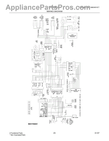 Parts for White Westinghouse WRS23MF5ASJ: Wiring Diagram Parts ...