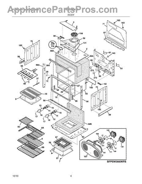 Parts for Frigidaire FPEW3085KFB: Body Parts - AppliancePartsPros.com