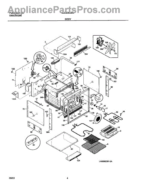 Parts for Frigidaire GLEB30S8CSB: Body Parts - AppliancePartsPros.com