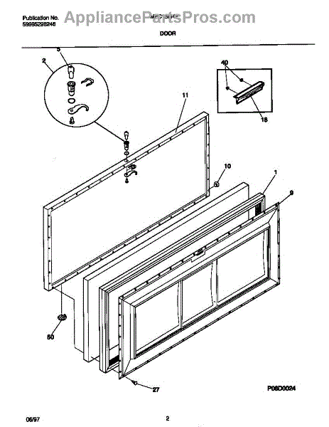 Parts for Frigidaire MFC15M4FW1: Door Parts - AppliancePartsPros.com