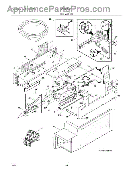 Parts for Electrolux EW23BC71IS7: Ice Maker Parts - AppliancePartsPros.com