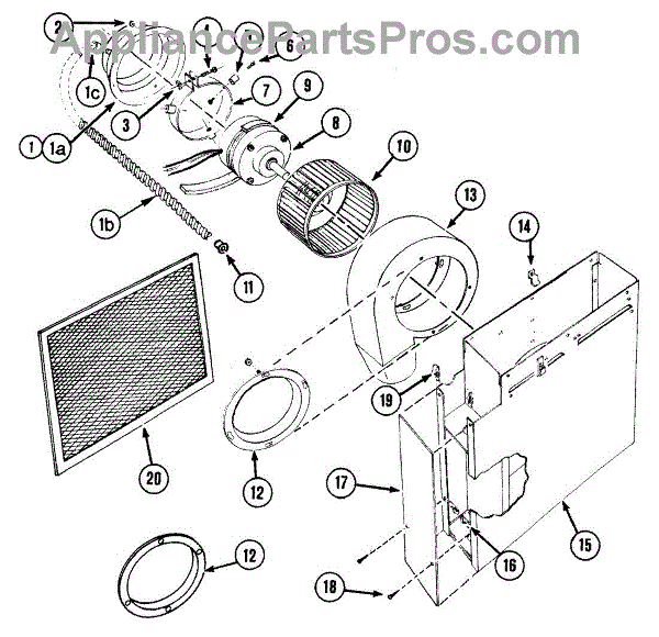 Whirlpool 707704K Jenn-Air Blower Fan Motor Kit ... robert s oven wiring diagram 