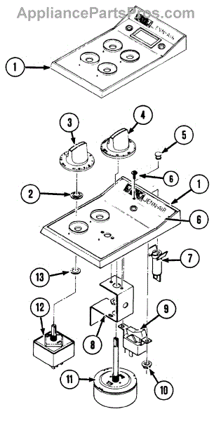 Parts for Jenn-Air C301: Control Panel Parts - AppliancePartsPros.com