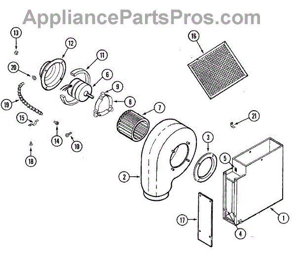 Parts for Jenn-Air CVE4270W: Blower Plenum Parts - AppliancePartsPros.com