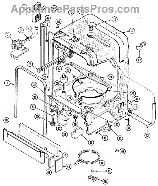 Parts for Jenn-Air DW860UQP: Tub Parts - AppliancePartsPros.com