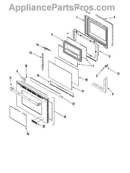 Parts for Jenn-Air JGS8860BDP: Door (ser Pre 10) Parts ...