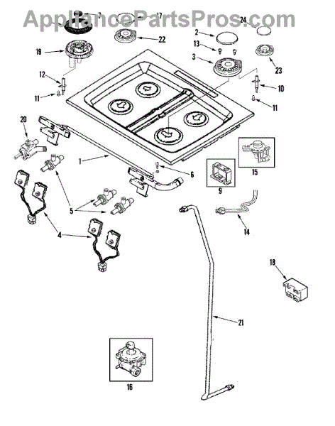 Parts for Jenn-Air JDS8850BDS: Gas Controls Parts - AppliancePartsPros.com