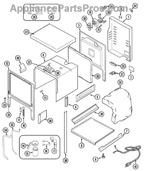 Parts for JennAir SVE47100W Body Parts