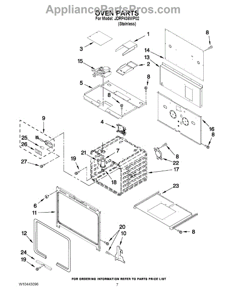 Parts for Jenn-Air JDRP436WP02: Oven Parts - AppliancePartsPros.com