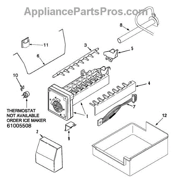 Parts for JennAir JCB2059GESPJCB2059GS0 Ice Maker Parts