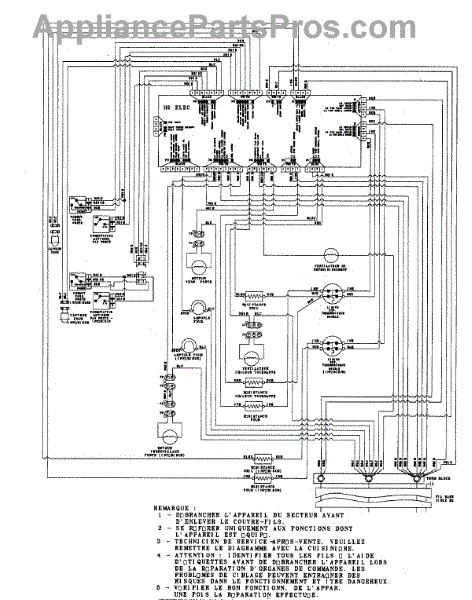 Parts for Jenn-Air JJW8230DDB: Wiring Information (frc) Parts