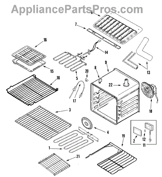 Parts for JennAir JJW9830DDP Oven Parts