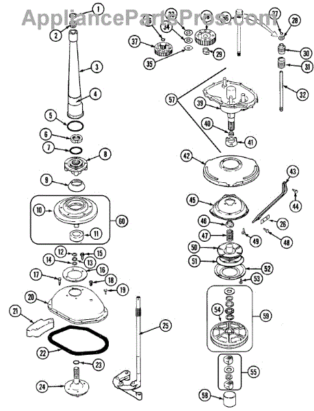 Parts for Jenn-Air JW1000W: Transmission (series 10) Parts ...