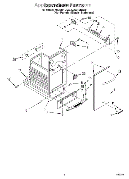 Whirlpool 882657 Foot Pedal Kit (AP3122982) - AppliancePartsPros.com