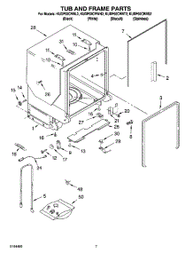 KUDP02CRBS2 KitchenAid Dishwasher Parts & Free Repair Help ...