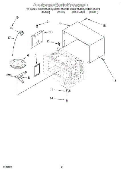 Parts for KitchenAid KCMS145JSS0: Oven Cavity Parts ...