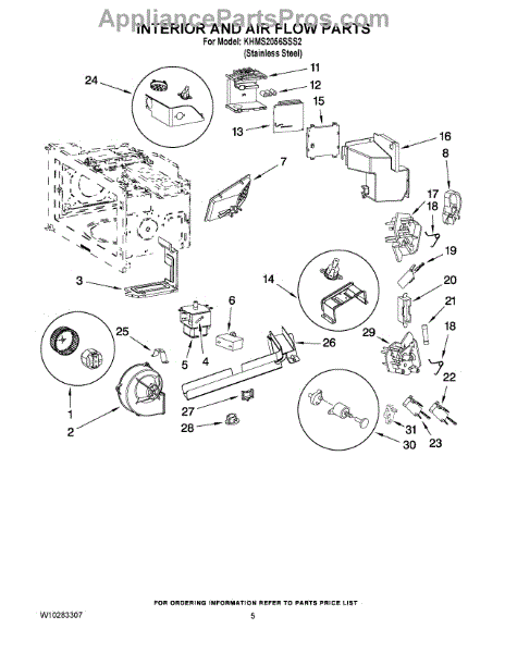 Parts for KitchenAid KHMS2056SSS2: Interior and Air Flow Parts ...