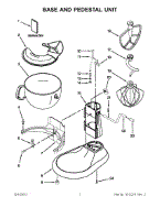 KITCHENAID MIXER Parts, Model KP26M1XOB5