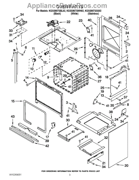 Parts for KitchenAid KGSS907SSS02: Oven Parts - AppliancePartsPros.com