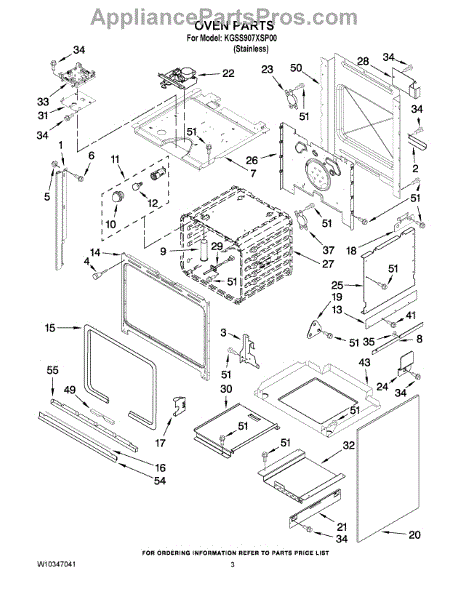 Parts for KitchenAid KGSS907XSP00: Oven Parts - AppliancePartsPros.com