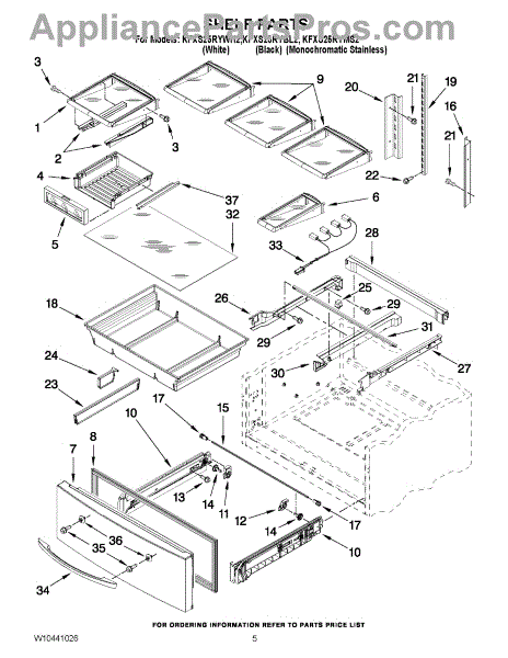 Whirlpool W11243759 Glass Shelf (AP6834969) - AppliancePartsPros.com