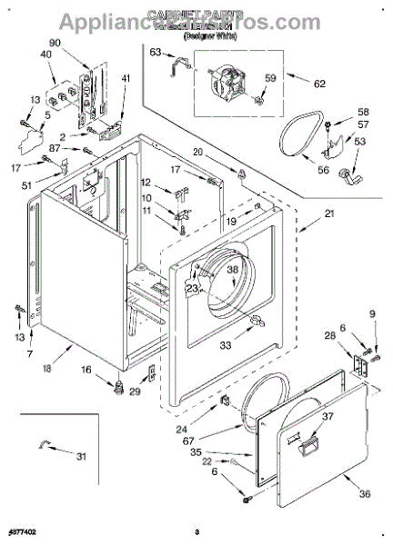 Parts for Whirlpool LER4634BQ1: Section Parts - AppliancePartsPros.com