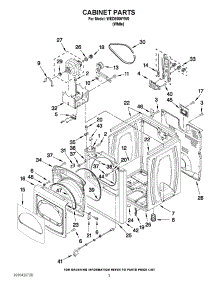 Wed8600yw0 Whirlpool Dryer Parts & Free Repair Help - Appliancepartspros